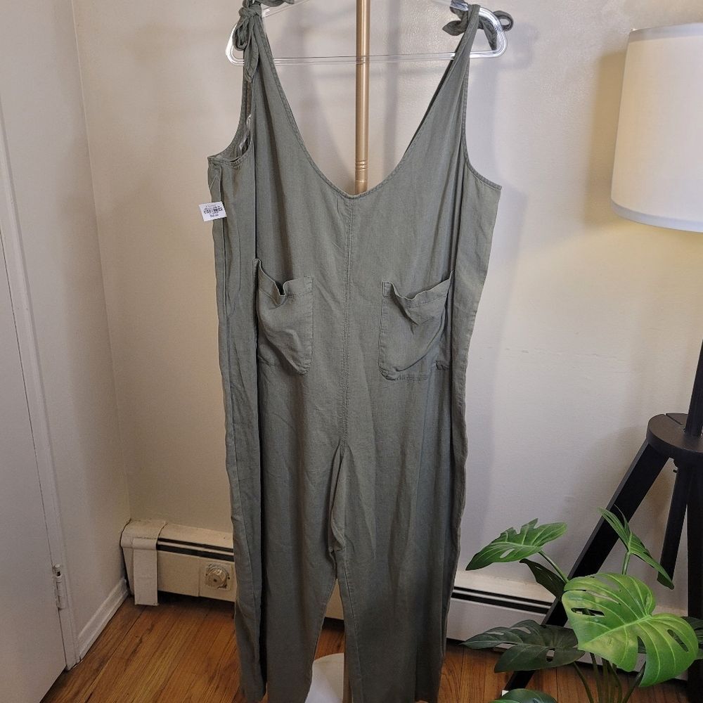 Arizona Jean Company Sage Green Women's Jumpsuit With Pockets Size XXL - Picture 3 of 10